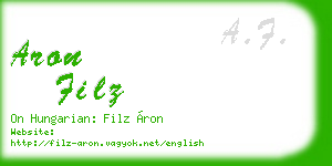 aron filz business card